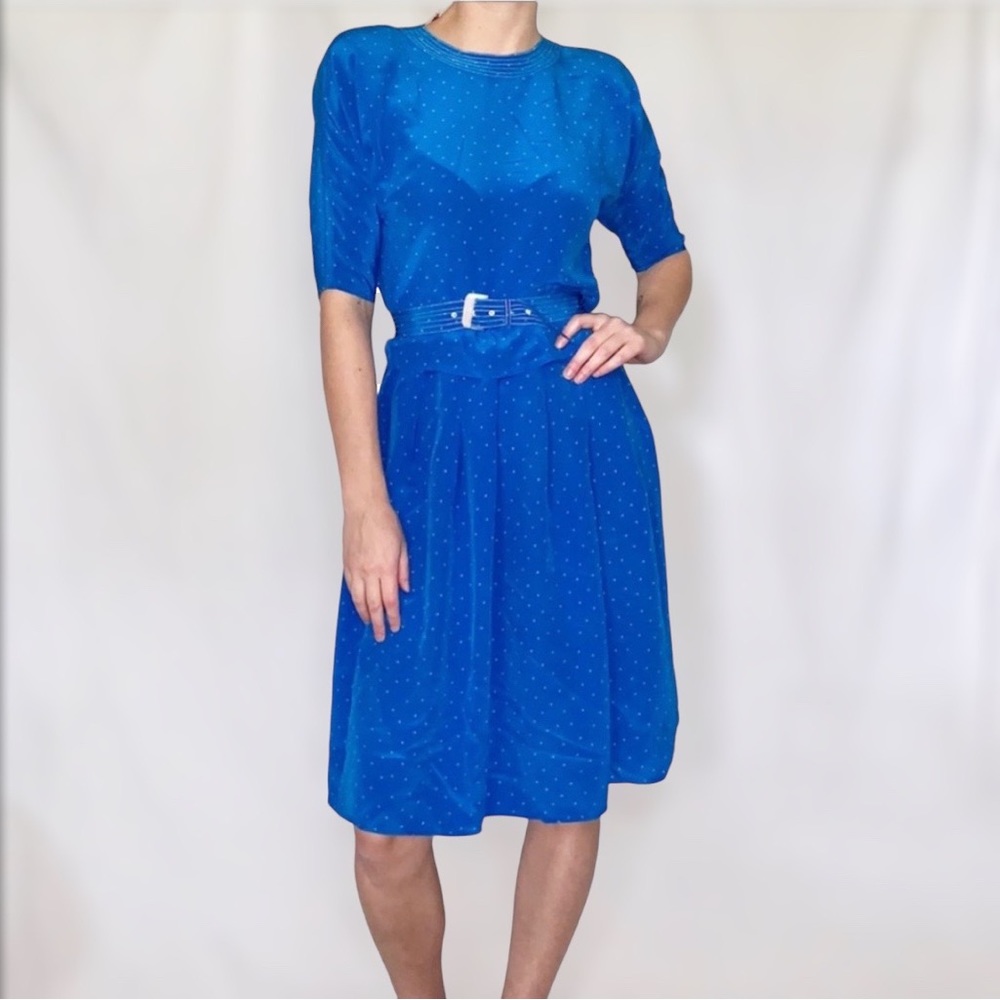 Vintage Maggy London 100% Silk 3 Piece Dress